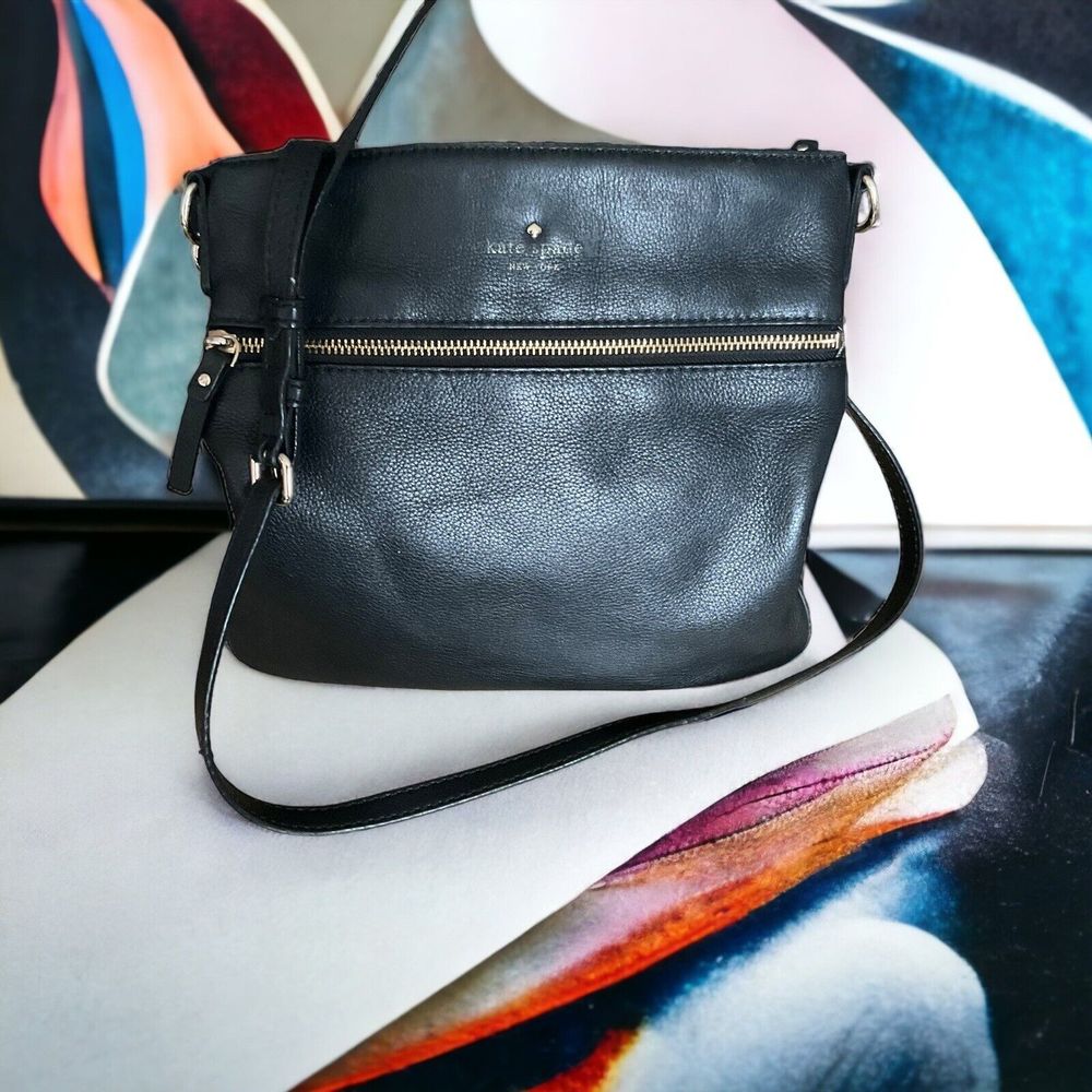Kate Spade New York Women's Jackson Street Melisse Handbag Blk Leather Crossbody